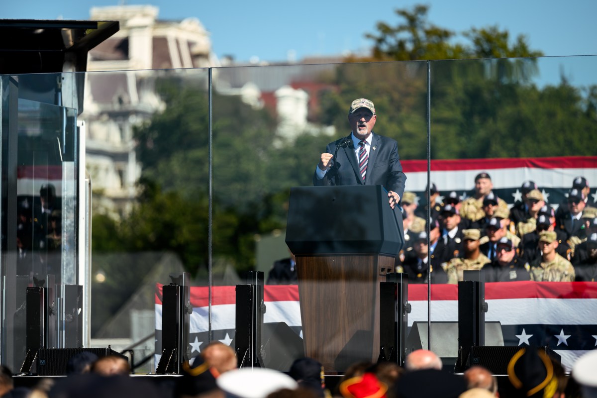 President Donald J. Trump participates in a Steel Across America event commemorating the 25th anniversary of the September 11 terrorist attacks, Tuesday, September 8, 2026, on the Ellipse in Washington, D.C. (Official White House Photo by Molly Riley)