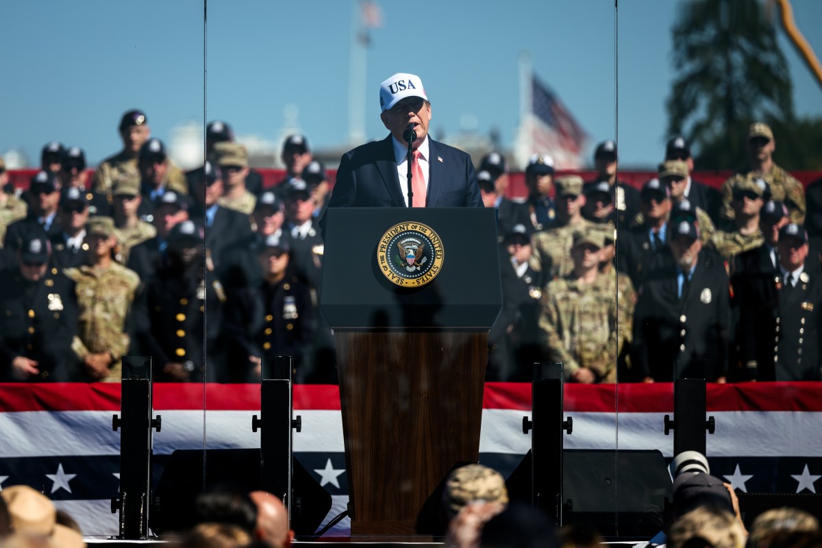 President Donald J. Trump participates in a Steel Across America event commemorating the 25th anniversary of the September 11 terrorist attacks, Tuesday, September 8, 2026, on the Ellipse in Washington, D.C. (Official White House Photo by Molly Riley)