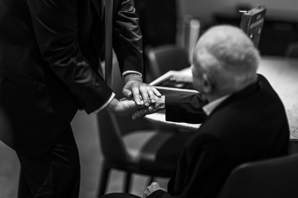 President Donald J. Trump is presented with a gift by Medal of Honor recipient Captain Royce Williams at the National Medal of Honor Museum in Arlington, Texas, Thursday, September 10, 2026. (Official White House Photo by Daniel Torok)