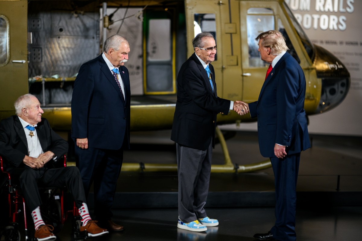President Donald Trump at the National Medal of Honor Museum in Arlington Texas in September 2026