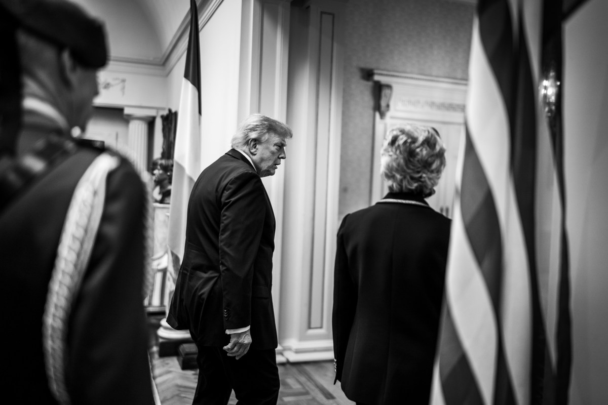 U.S. President Donald J. Trump greets Ireland’s President Catherine Connolly at Aras An Uachtarai, the official residence of the president of Ireland, Saturday, September 12, 2026, in Dublin. (Official White House Photo by Daniel Torok)