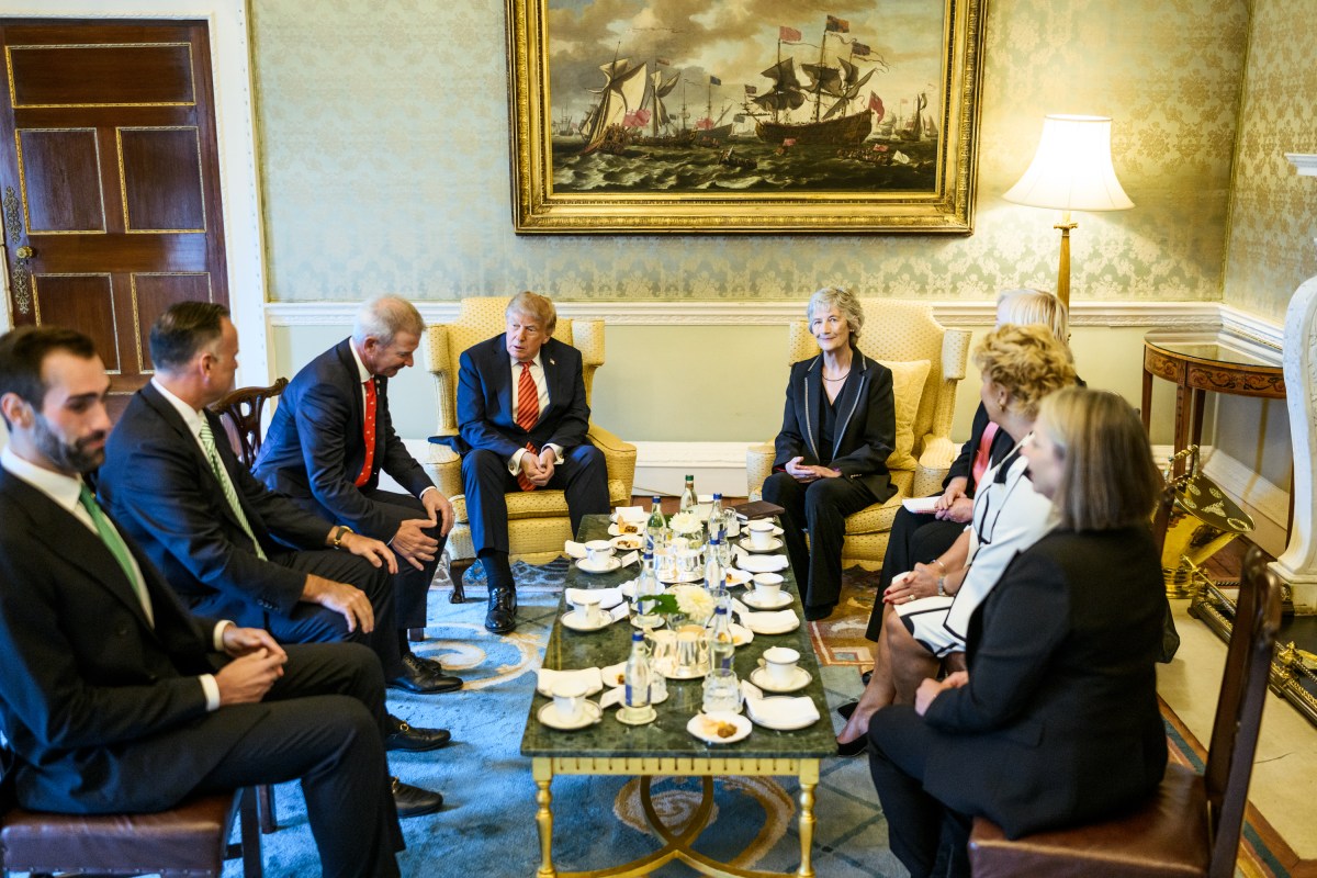 U.S. President Donald J. Trump participates in a courtesy call with President Catherine Connolly at Aras An Uachtarai, the official residence of the president of Ireland, Saturday, September 12, 2026, in Dublin. (Official White House Photo by Daniel Torok)