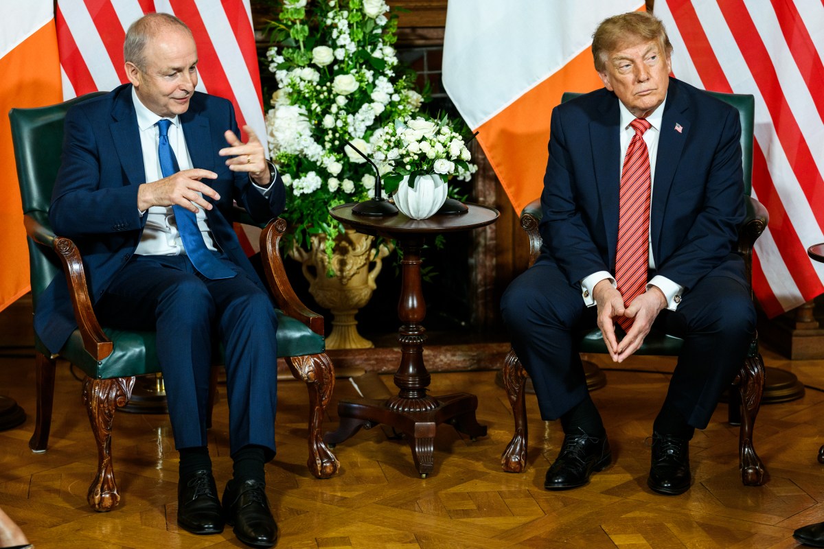 President Donald J. Trump participates in a courtesy call with Taoiseach Michael Martin at Farmleigh House, the official Irish state guest house, Saturday, September 12, 2026, in Dublin. (Official White House Photo by Daniel Torok)
