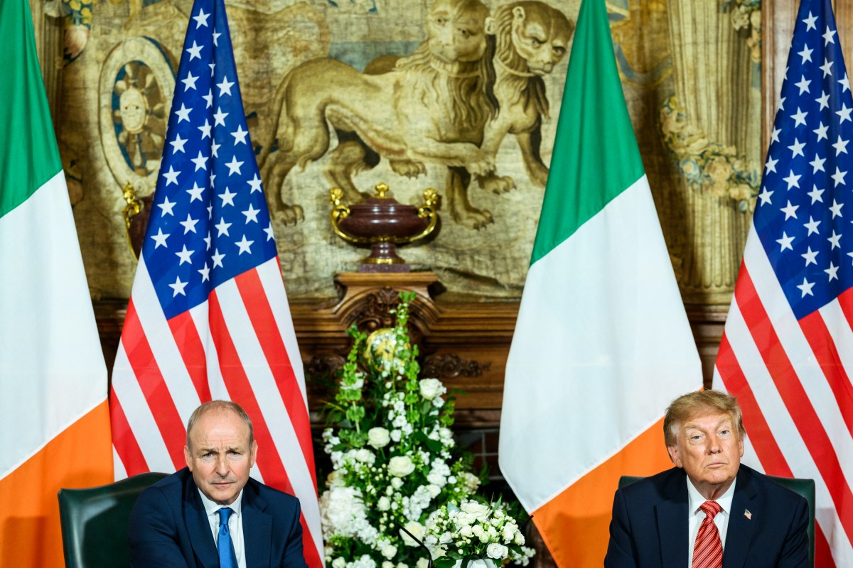 President Donald J. Trump participates in a courtesy call with Taoiseach Michael Martin at Farmleigh House, the official Irish state guest house, Saturday, September 12, 2026, in Dublin. (Official White House Photo by Daniel Torok)