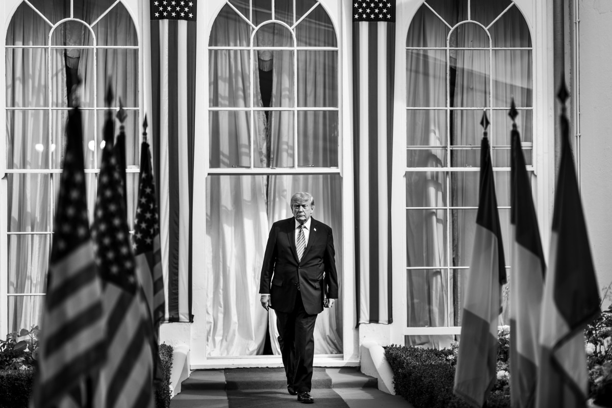 President Donald J. Trump delivers remarks to business leaders and embassy personnel at Deerfield Residence, the official residence of the U.S. Ambassador to Ireland, Saturday, September 12, 2026, in Dublin. (Official White House Photo by Daniel Torok)