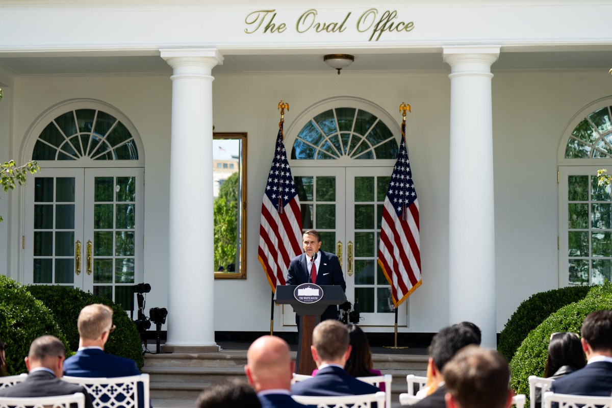 Attorney General, Todd Blanche, holds a press briefing in the Rose Garden of the White House, Tuesday, September 15, 2026. (Official White House Photo by Cashen Turner)
