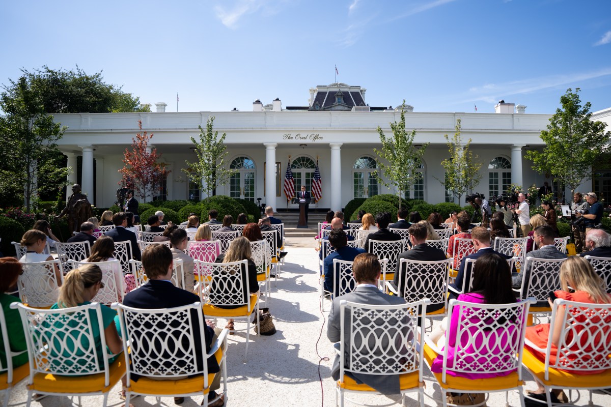 Attorney General, Todd Blanche, holds a press briefing in the Rose Garden of the White House, Tuesday, September 15, 2026. (Official White House Photo by Cashen Turner)