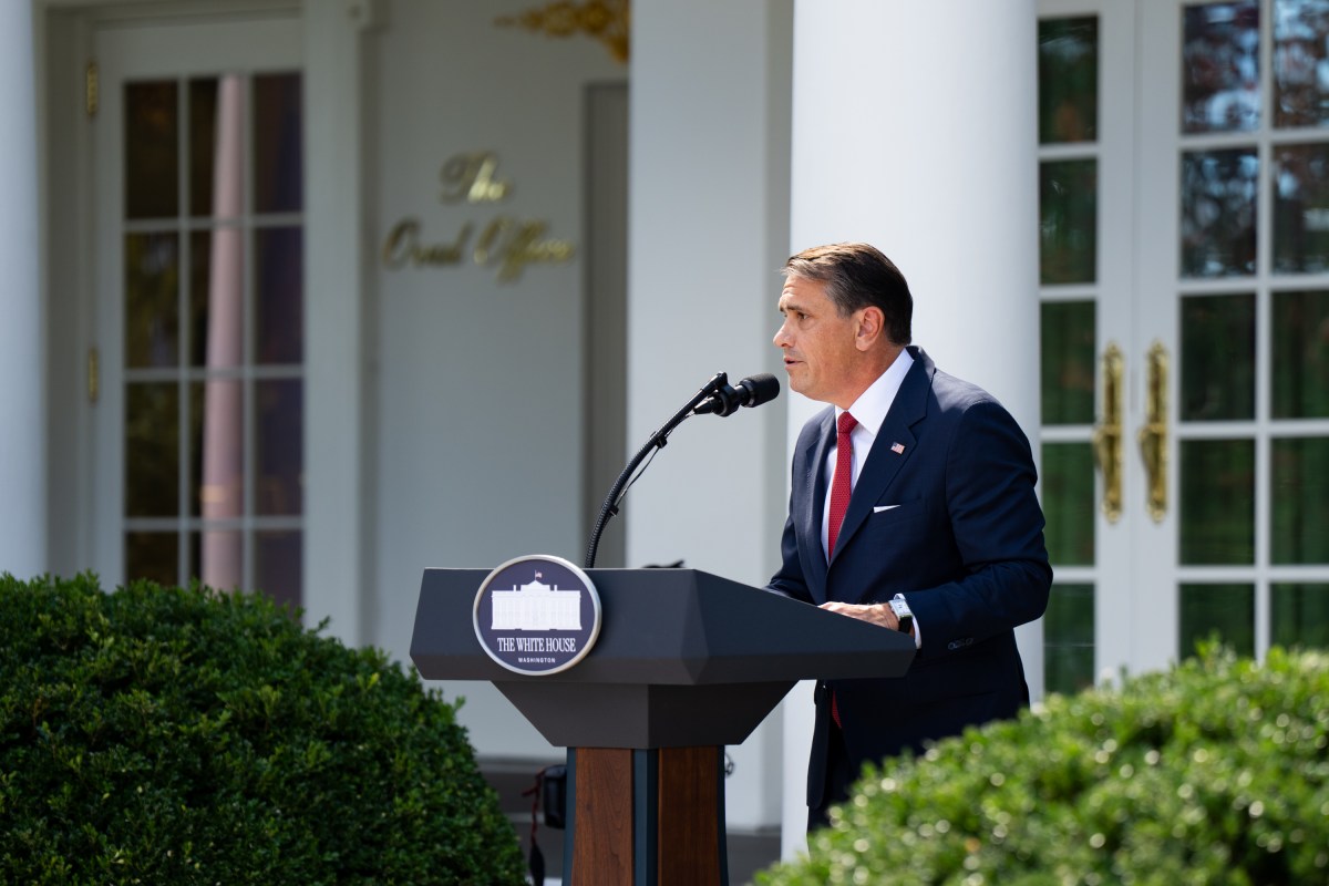 Attorney General, Todd Blanche, holds a press briefing in the Rose Garden of the White House, Tuesday, September 15, 2026. (Official White House Photo by Cashen Turner)