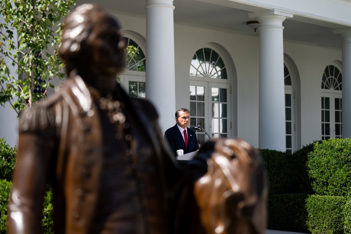 Attorney General, Todd Blanche, holds a press briefing in the Rose Garden of the White House, Tuesday, September 15, 2026. (Official White House Photo by Cashen Turner)