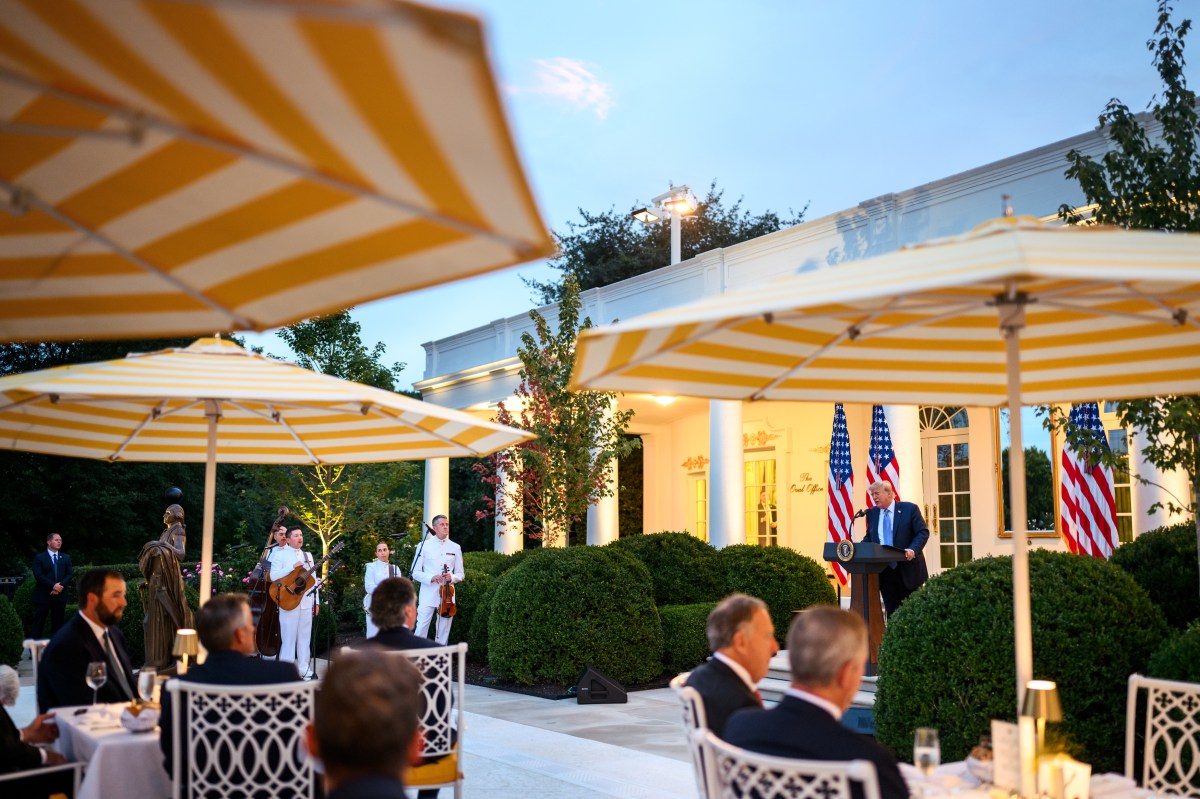 President Donald J. Trump hosts a Rose Garden Dinner for America’s hunters and fishermen while announcing new Executive Orders, Thursday, September 17, 2026. (Official White House Photo by Joyce N. Boghosian)