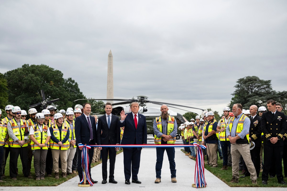 President Donald J. Trump participates in a ribbon-cutting ceremony for the new helipad on the South Lawn of the White House, Monday, September 21, 2026. (Official White House Photo by Joyce N. Boghosian)