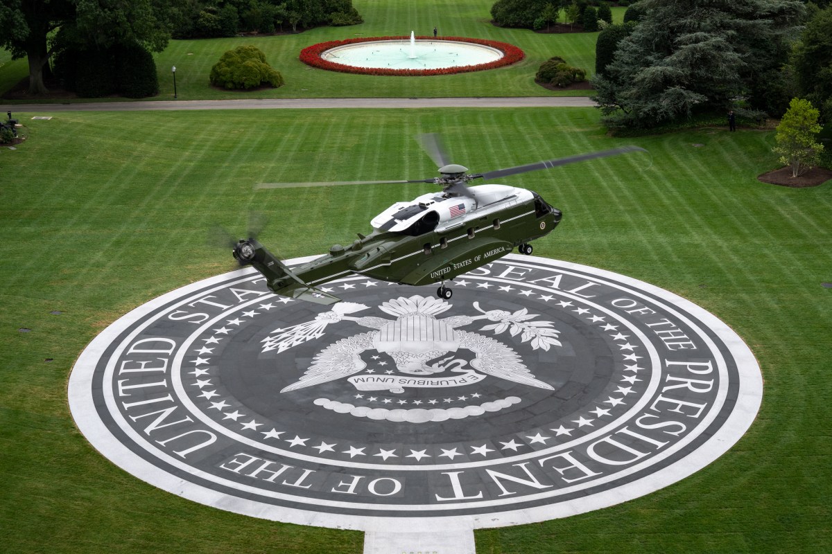 Marine One departs the South Lawn of the White House from the new helipad, Monday, September 21, 2026, en route Joint Base Andrews for President Donald J. Trump’s trip to New York.  (Official White House Photo by Molly Riley)
