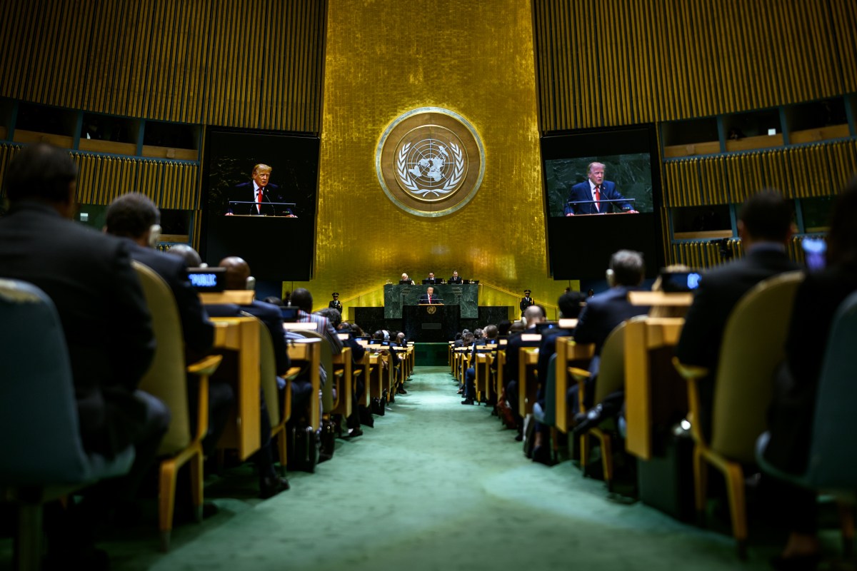 President Donald J. Trump delivers remarks to the 81st session of the United Nations General Assembly, Tuesday, September 22, 2026, at U.N. Headquarters in New York City. (Official White House Photo by Daniel Torok)