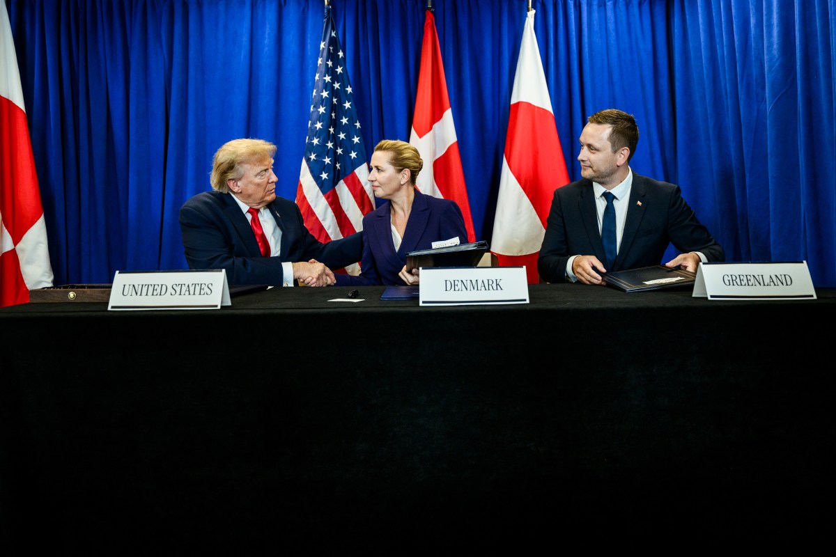 President Donald J. Trump participates in a trilateral signing ceremony with Prime Minister Mette Frederiksen of Denmark and Prime Minister Jans-Frederik Nielsen of Greenland, Tuesday, September 22, 2026, at United Nations Headquarters in New York City. (Official White House Photo by Daniel Torok)
