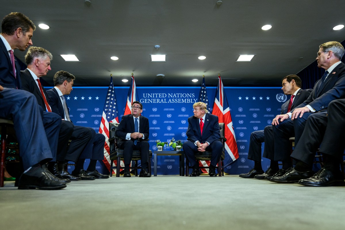 President Donald J. Trump participates in a bilateral meeting with U.K. Prime Minister Andy Burnham, Tuesday, September 22, 2026, at United Nations Headquarters in New York City. (Official White House Photo by Daniel Torok)