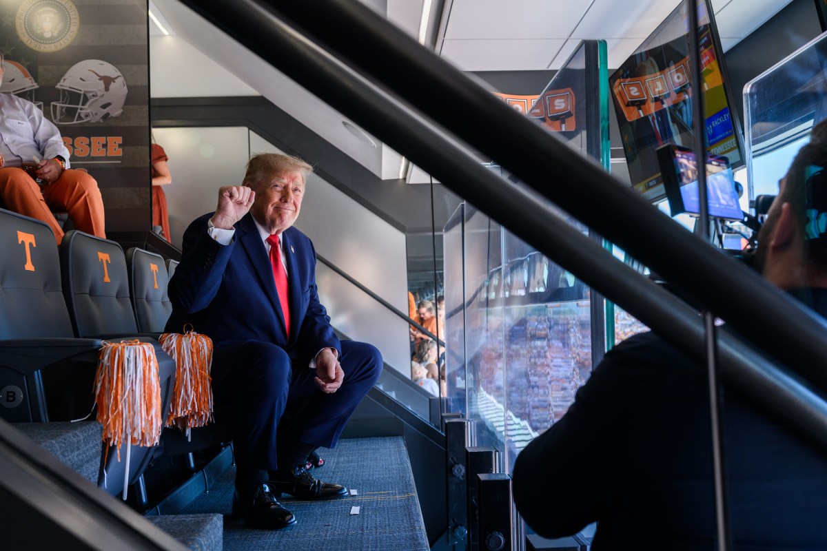 President Donald J. Trump attends the NCAA football game between the Texas Longhorns and the Tennessee Volunteers, Saturday, September 26, 2026, at Neyland Stadium in Knoxville, Tennessee. (Official White House Photo by Daniel Torok)