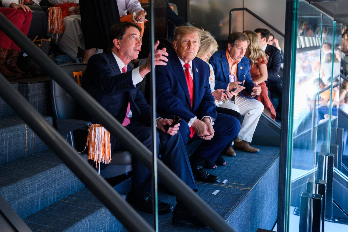 President Donald J. Trump attends the NCAA football game between the Texas Longhorns and the Tennessee Volunteers, Saturday, September 26, 2026, at Neyland Stadium in Knoxville, Tennessee. (Official White House Photo by Daniel Torok)