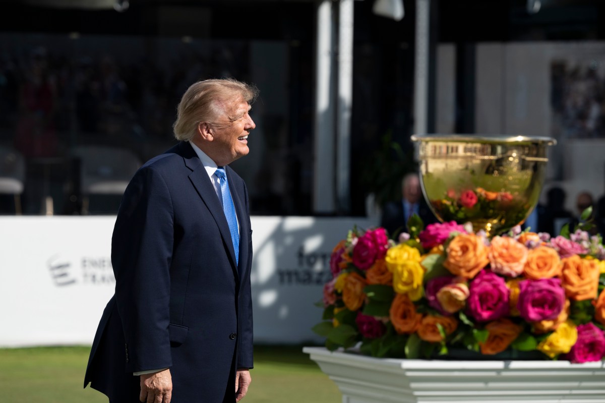 President Donald J. Trump attends the President’s Cup Official Ceremony on Sunday, September 27, 2026, at Medinah Country Club in Medinah, Illinois. (Official White House photo by Joyce N. Boghosian)