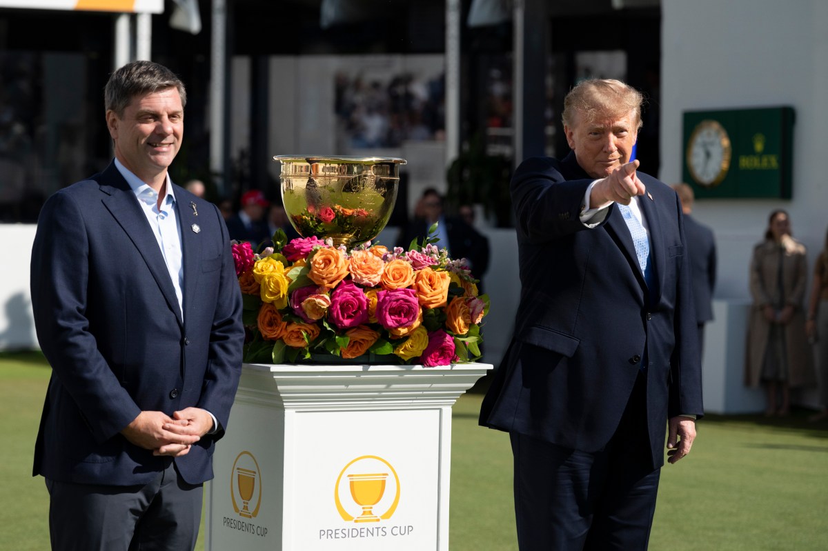 President Donald J. Trump attends the President’s Cup Official Ceremony on Sunday, September 27, 2026, at Medinah Country Club in Medinah, Illinois. (Official White House photo by Joyce N. Boghosian)