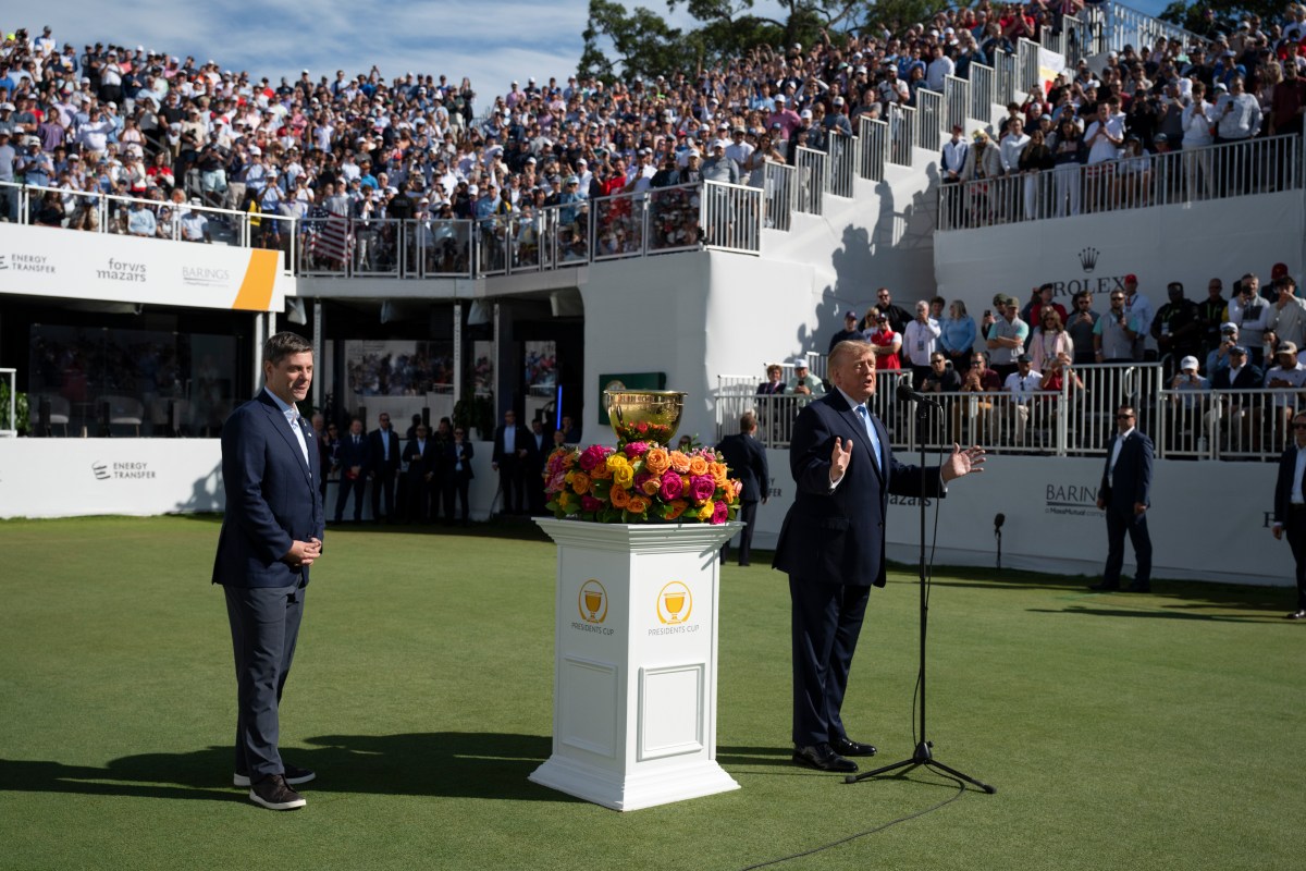 President Donald J. Trump attends the President’s Cup Official Ceremony on Sunday, September 27, 2026, at Medinah Country Club in Medinah, Illinois. (Official White House photo by Joyce N. Boghosian)