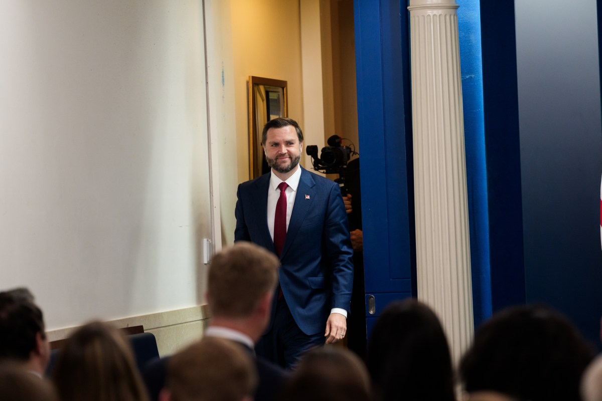 Vice President JD Vance participates in the daily briefing in the James S. Brady Press Briefing Room at the White House, Thursday, September 3, 2026.  (Official White House Photo by Emily J. Higgins.)