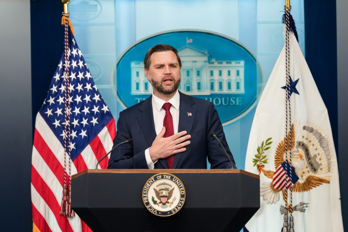 Vice President JD Vance participates in the daily briefing in the James S. Brady Press Briefing Room at the White House, Thursday, September 3, 2026.  (Official White House Photo by Emily J. Higgins.)