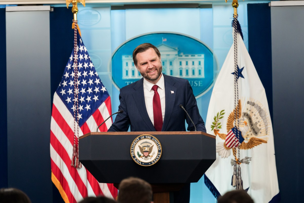 Vice President JD Vance participates in the daily briefing in the James S. Brady Press Briefing Room at the White House, Thursday, September 3, 2026.  (Official White House Photo by Emily J. Higgins.)