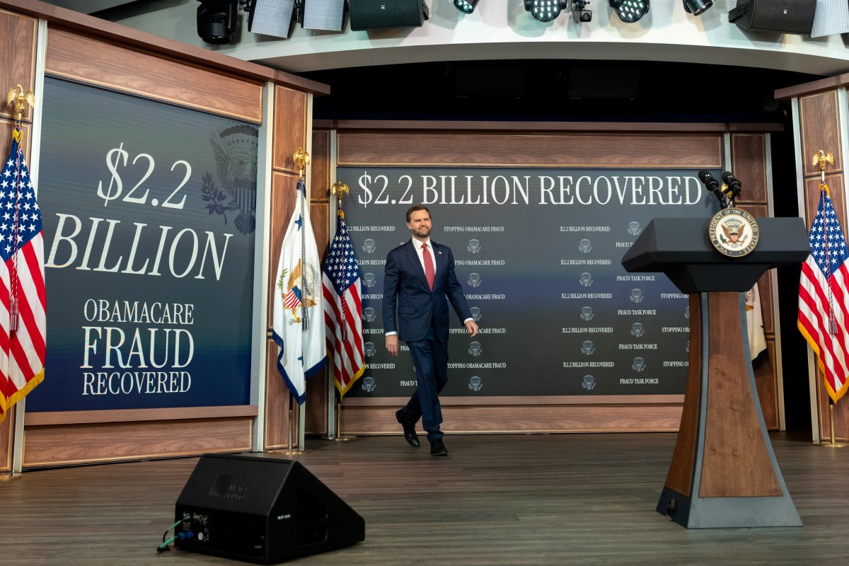 Vice President JD Vance holds a press conference on fraud, Tuesday, September 22, 2026, in the South Court Auditorium of the Eisenhower Executive Office Building at the White House. (Official White House Photo by Emily J. Higgins)