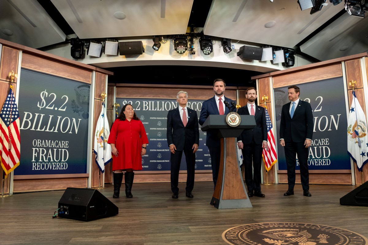Vice President JD Vance holds a press conference on fraud, Tuesday, September 22, 2026, in the South Court Auditorium of the Eisenhower Executive Office Building at the White House. (Official White House Photo by Emily J. Higgins)