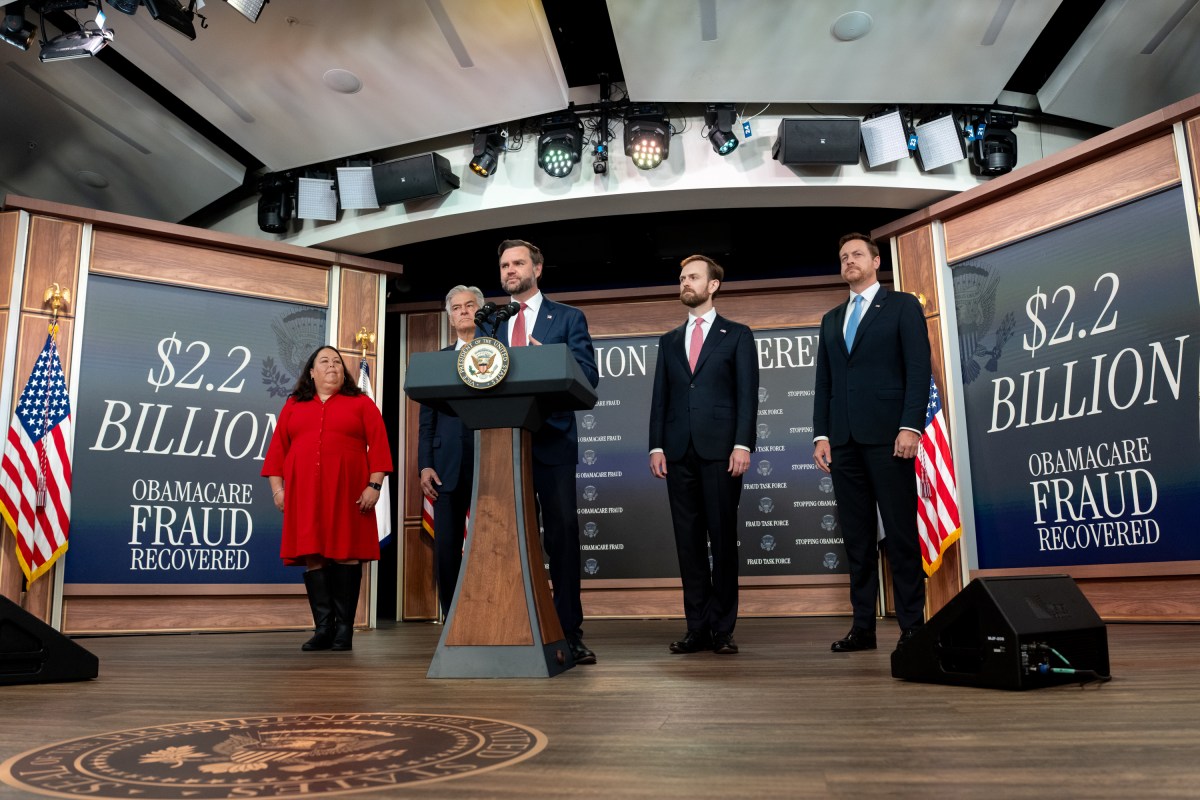 Vice President JD Vance holds a press conference on fraud, Tuesday, September 22, 2026, in the South Court Auditorium of the Eisenhower Executive Office Building at the White House. (Official White House Photo by Emily J. Higgins)