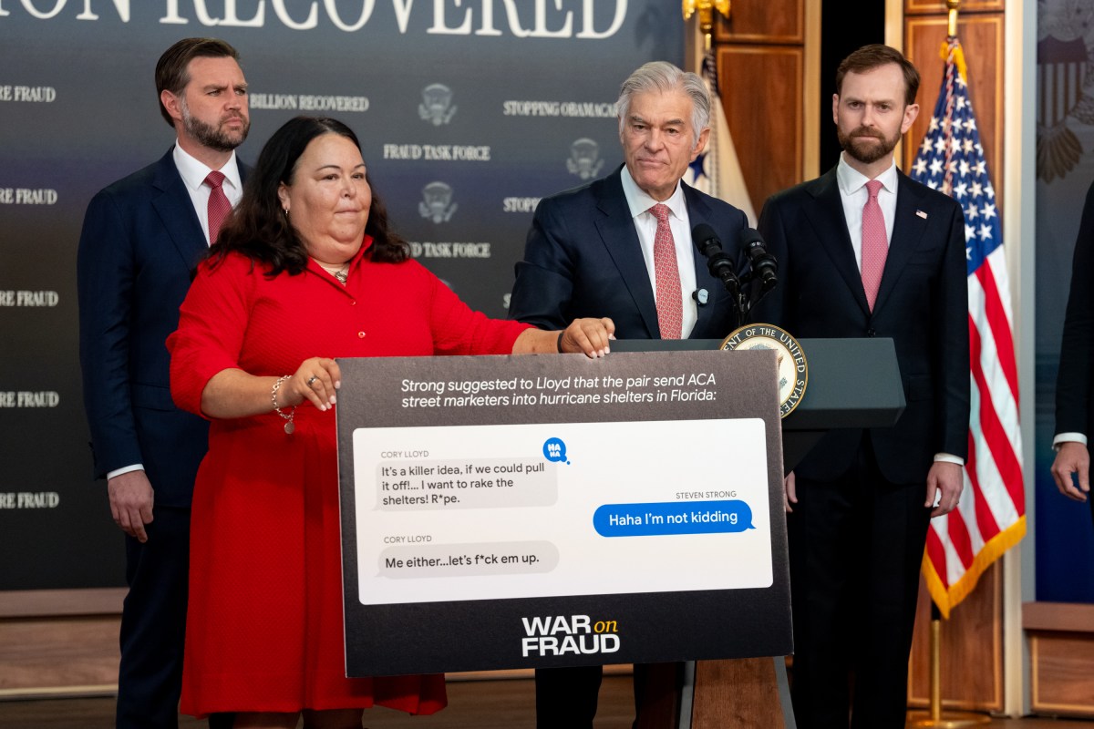 Vice President JD Vance holds a press conference on fraud, Tuesday, September 22, 2026, in the South Court Auditorium of the Eisenhower Executive Office Building at the White House. (Official White House Photo by Emily J. Higgins)