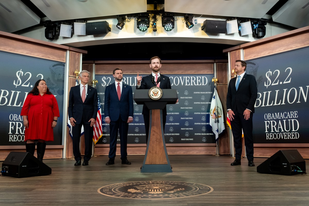 Vice President JD Vance holds a press conference on fraud, Tuesday, September 22, 2026, in the South Court Auditorium of the Eisenhower Executive Office Building at the White House. (Official White House Photo by Emily J. Higgins)