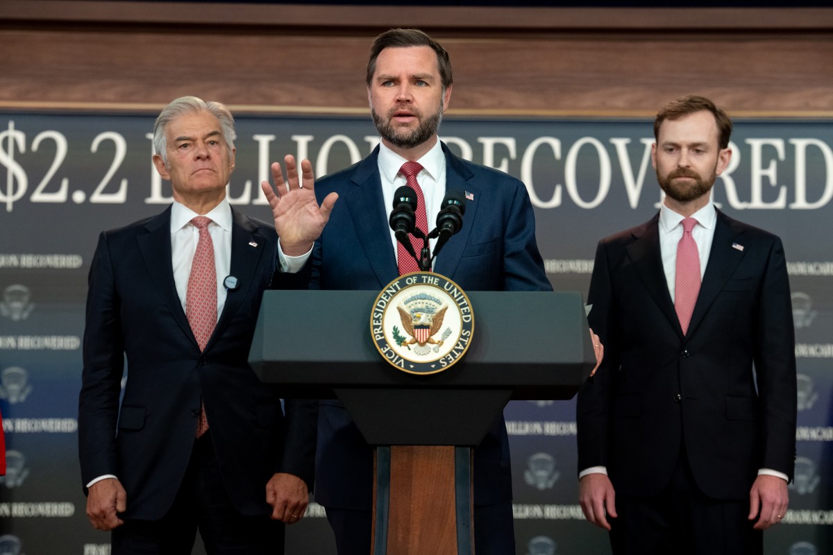 Vice President JD Vance holds a press conference on fraud, Tuesday, September 22, 2026, in the South Court Auditorium of the Eisenhower Executive Office Building at the White House. (Official White House Photo by Emily J. Higgins)