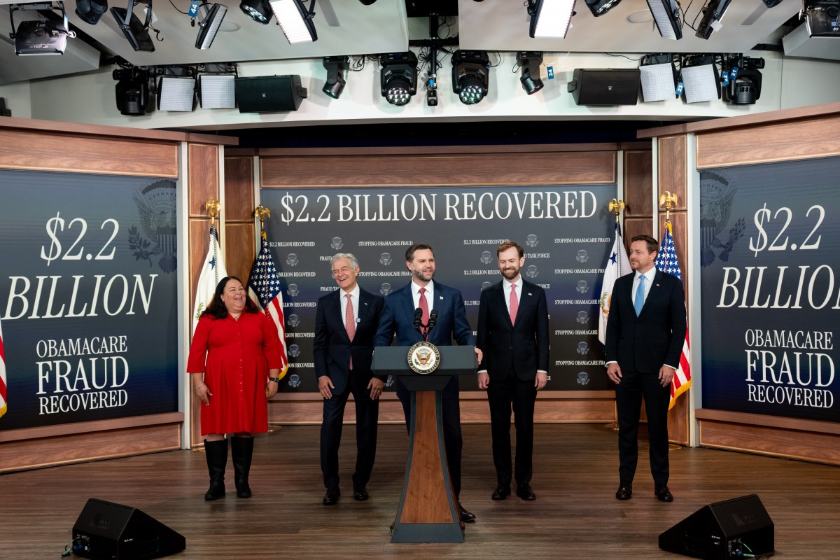 Vice President JD Vance holds a press conference on fraud, Tuesday, September 22, 2026, in the South Court Auditorium of the Eisenhower Executive Office Building at the White House. (Official White House Photo by Emily J. Higgins)