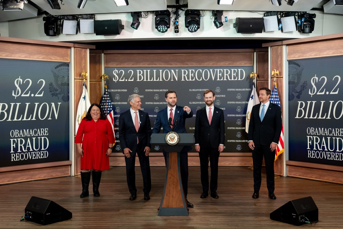 Vice President JD Vance holds a press conference on fraud, Tuesday, September 22, 2026, in the South Court Auditorium of the Eisenhower Executive Office Building at the White House. (Official White House Photo by Emily J. Higgins)