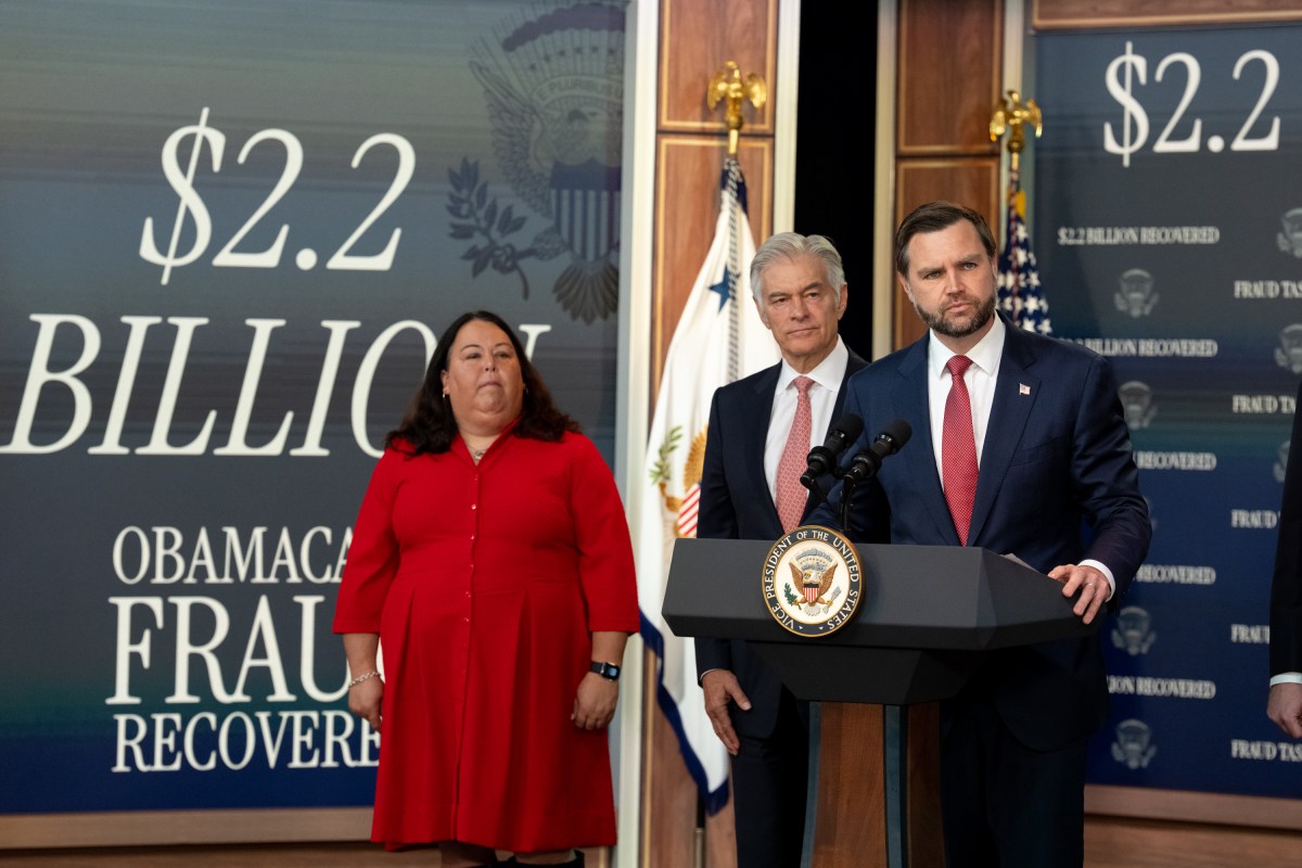 Vice President JD Vance holds a press conference on fraud, Tuesday, September 22, 2026, in the South Court Auditorium of the Eisenhower Executive Office Building at the White House. (Official White House Photo by Emily J. Higgins)