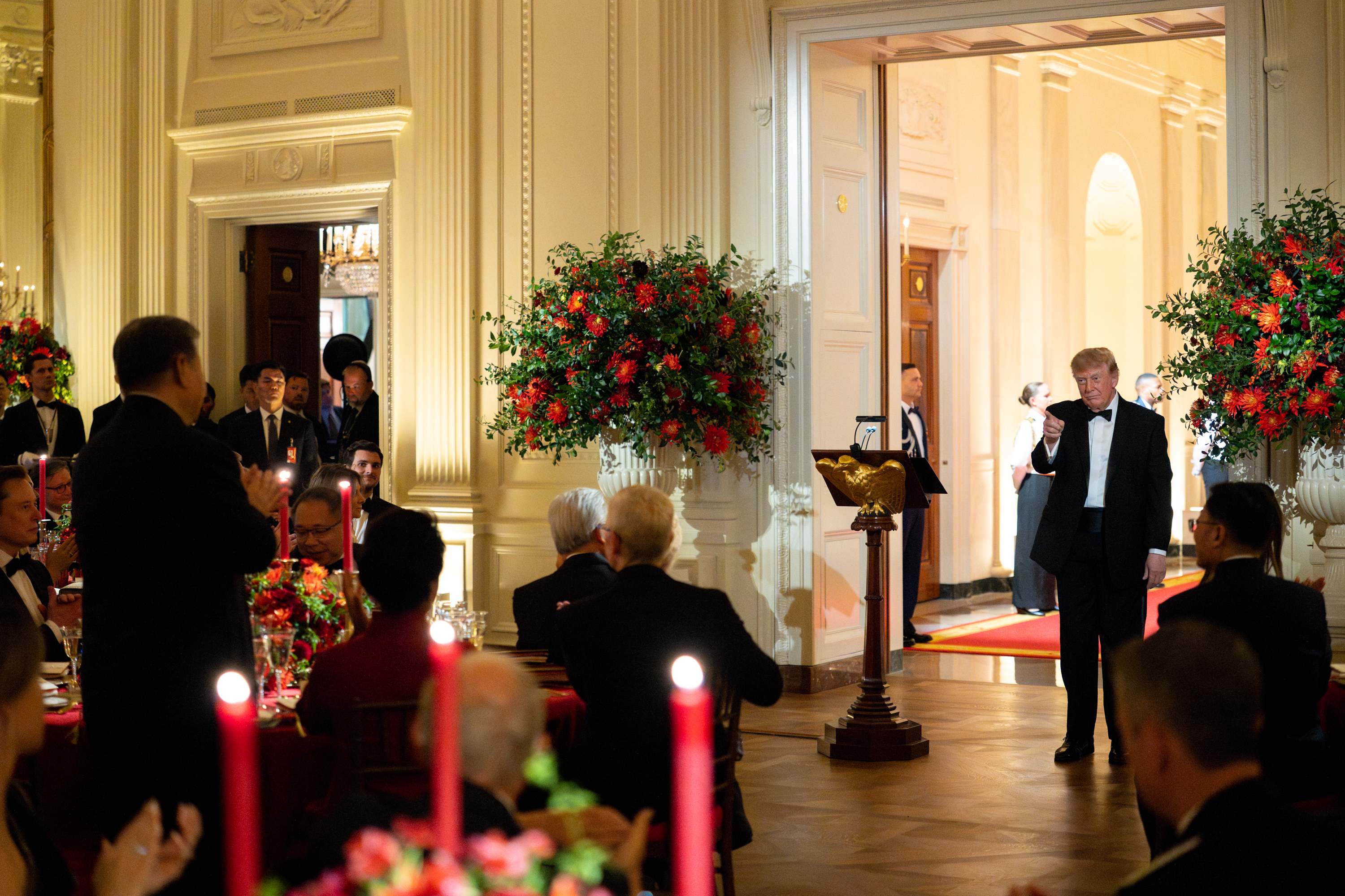 President Donald J. Trump and First Lady Melania Trump host a State Dinner for President Xi Jinping of China and First Lady Peng Liyuan, Thursday, September 24, 2026, in the East Room of the White House. (Official White House Photo by Emily J. Higgins)