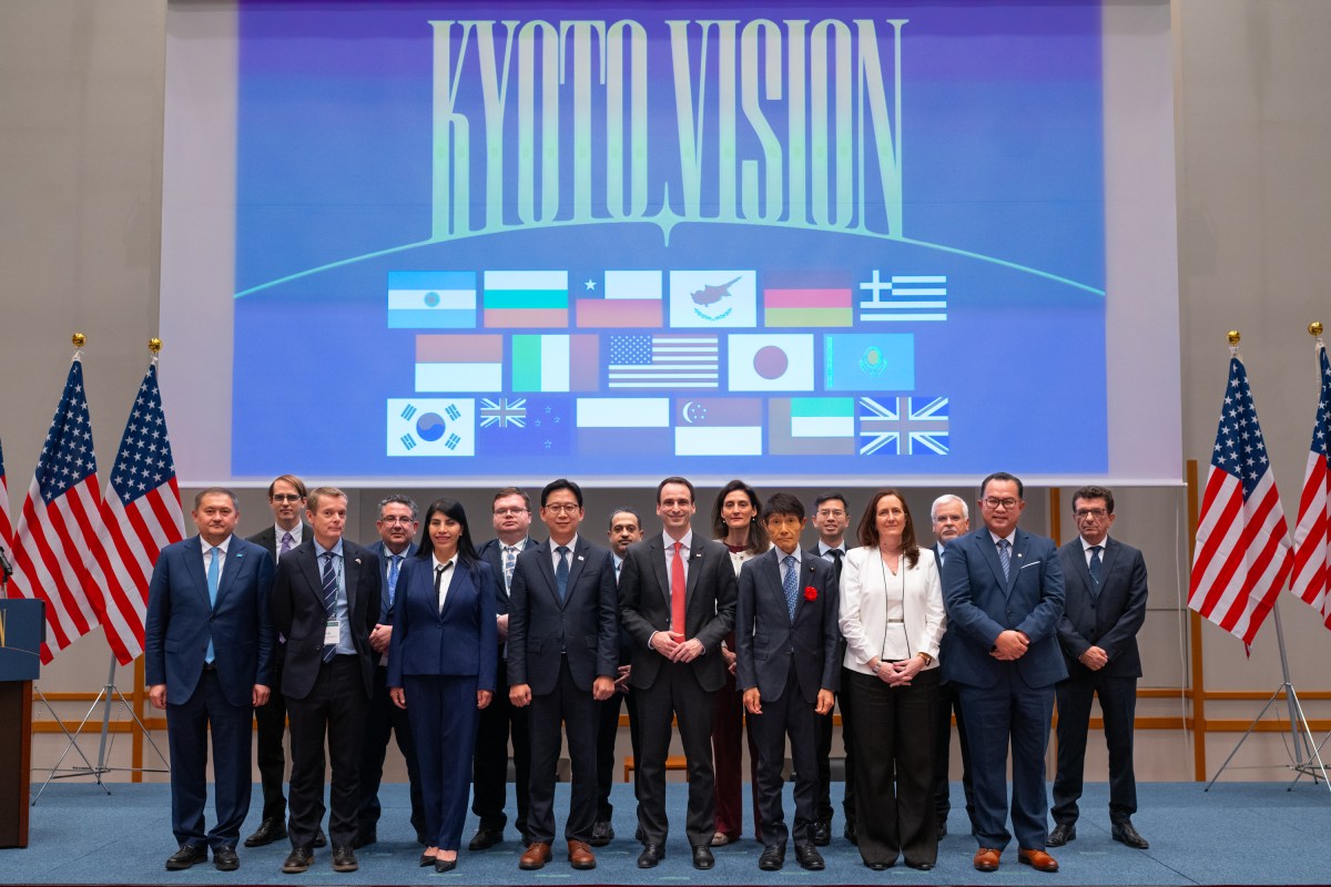 Director Kratsios and the OSTP team work to advance the Science and Technology agenda at the Science and Technology in Society Forum in Kyoto, Japan on Friday, October 4th, 2026. (Official White House Photo by Harrison Koeppel)