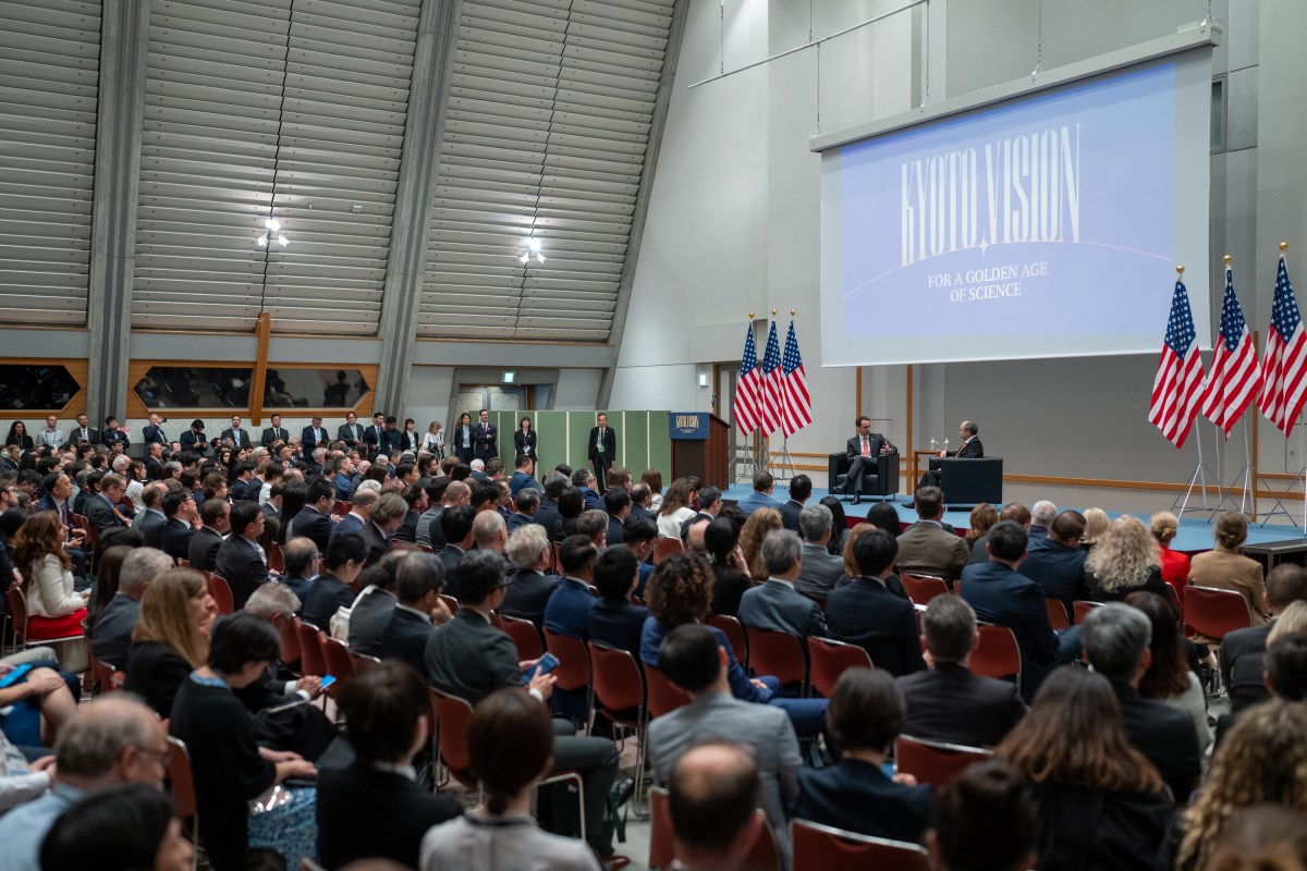 Director Kratsios and the OSTP team work to advance the Science and Technology agenda at the Science and Technology in Society Forum in Kyoto, Japan on Friday, October 4th, 2026. (Official White House Photo by Harrison Koeppel)