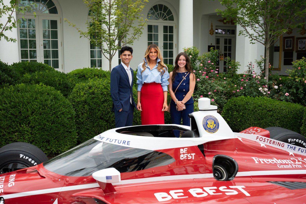 First Lady Melania Trump participates in A Celebration of IndyCar’s Commitment to Fostering the Future event, Thursday, August 20, 2026, in the Rose Garden of the White House. (Official White House Photo by Andrea Hanks)