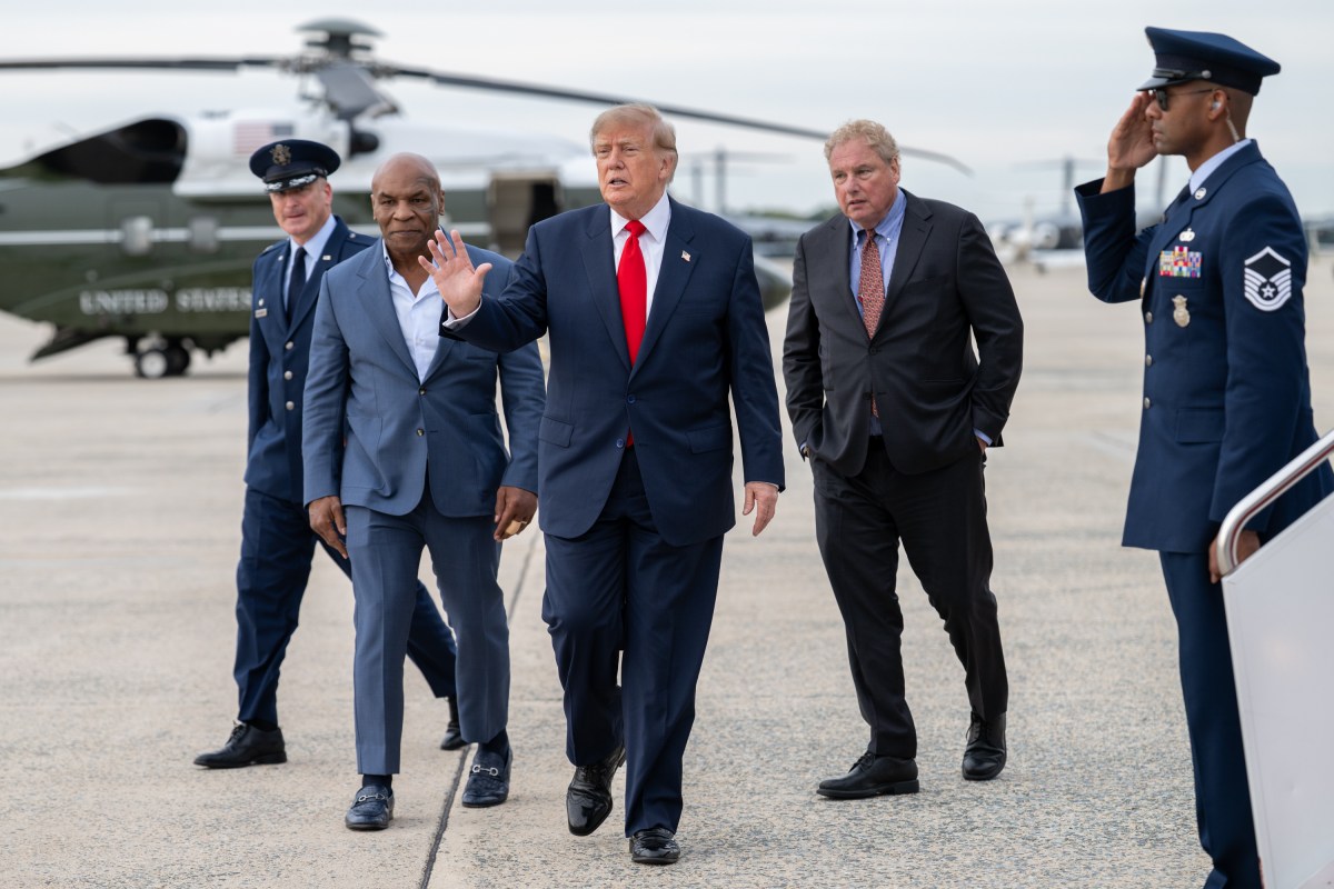 President Donald J. Trump disembarks Marine One at Joint Base Andrews, Maryland on Friday, October 9, 2026, and boards Air Force One en route Syracuse Hancock International Airport in Syracuse, New York.  (Official White House Photo by Molly Riley)
