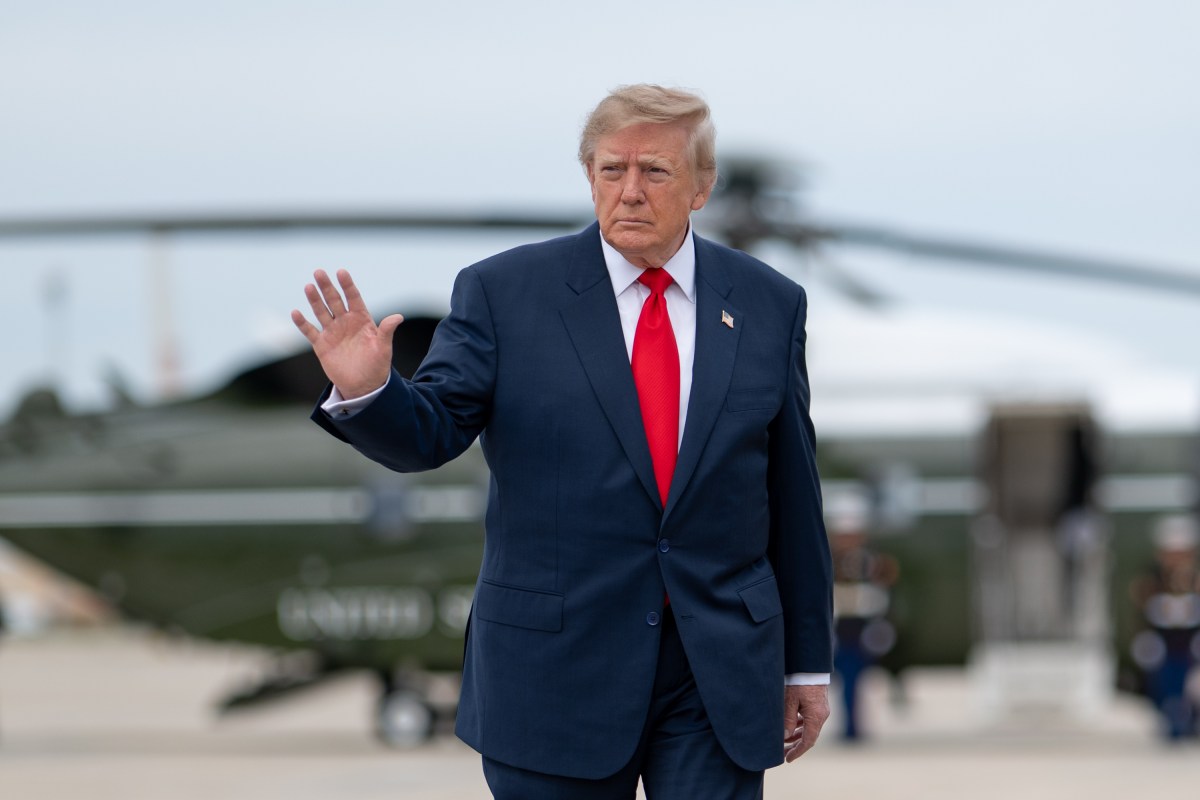 President Donald J. Trump disembarks Marine One at Joint Base Andrews, Maryland on Saturday, October 10, 2026, and boards Air Force One en route Campbell Army Airfield in Fort Campbell, Kentucky.  (Official White House Photo by Molly Riley)