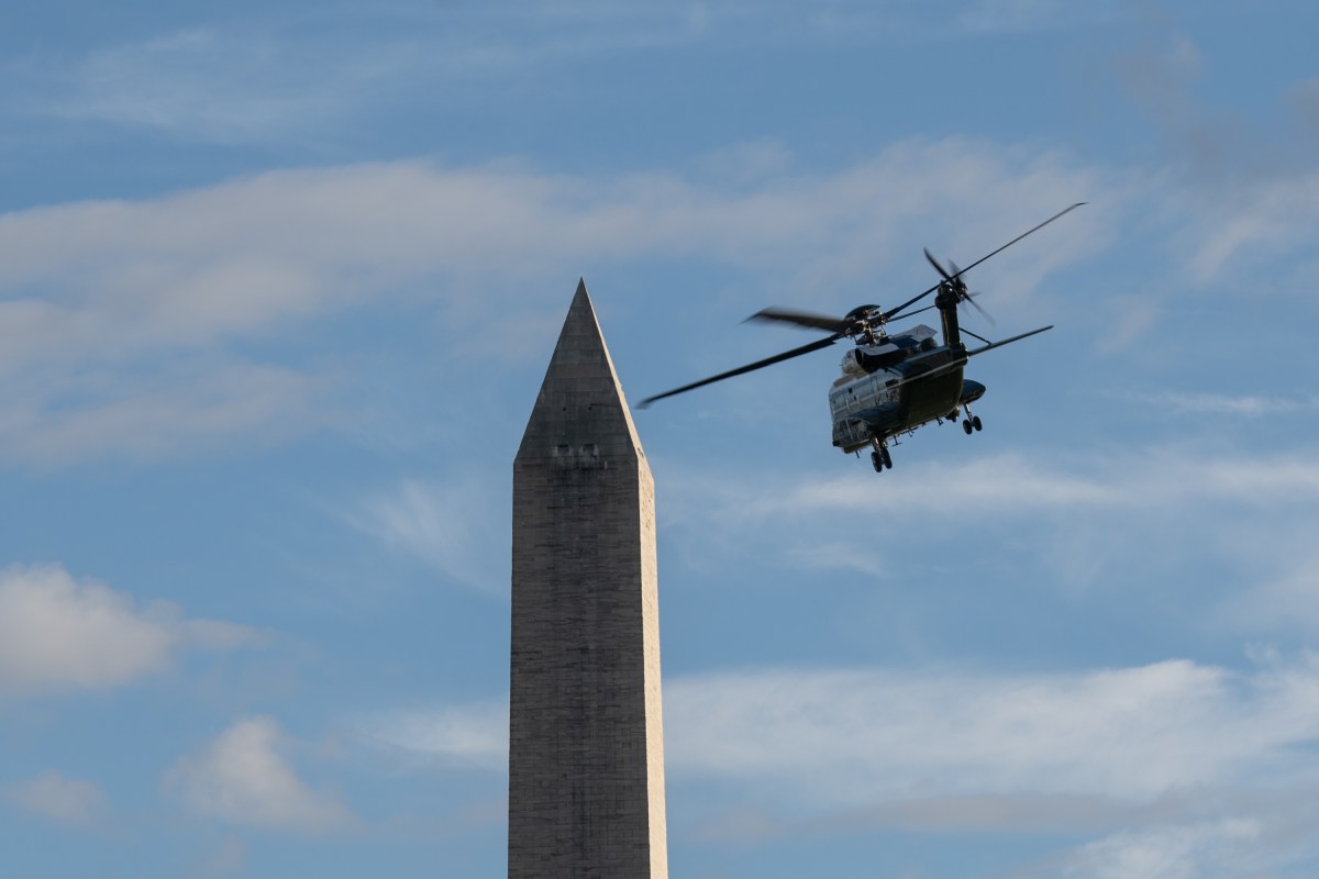 President Donald J. Trump boards Marine One on the South Lawn of the White House, Monday, October 12, 2026, en route to Joint Base Andrews for a trip to Youngstown, OH.  (Official White House Photo by Molly Riley)