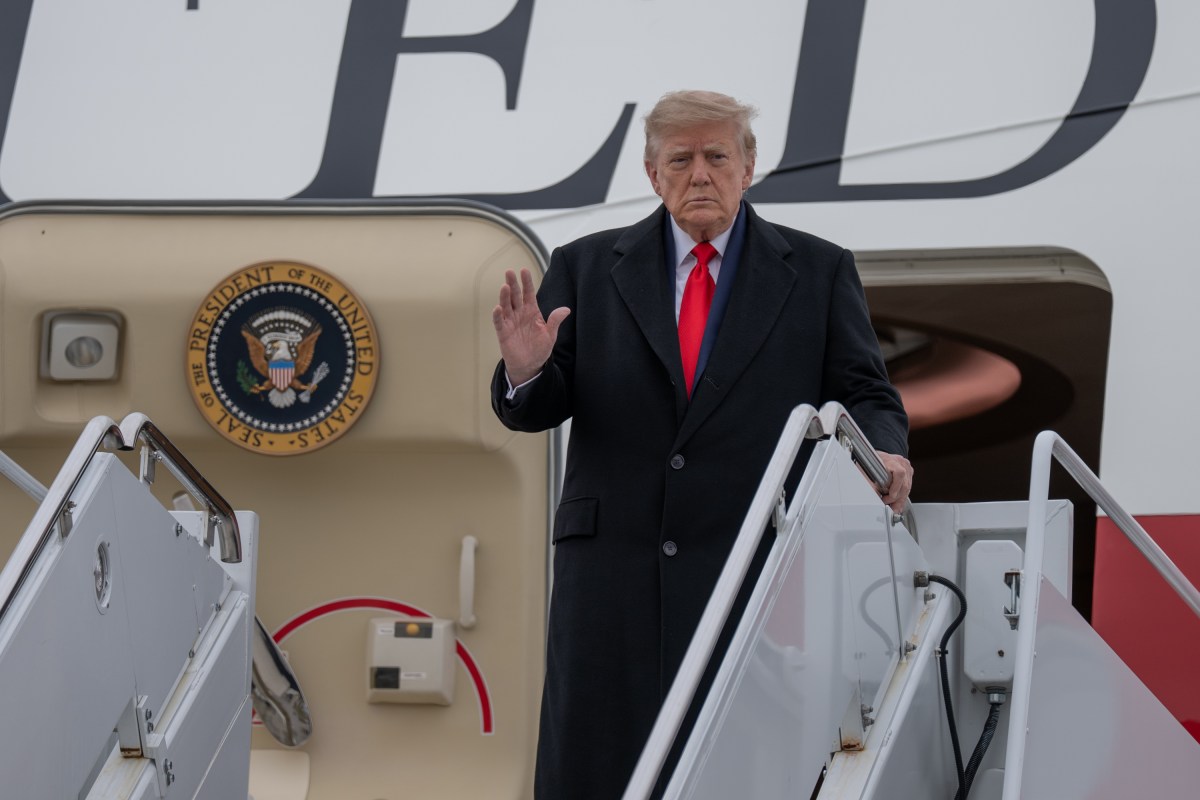 President Donald J. Trump disembarks Air Force One at Joint Base Elmendorf-Richardson in Anchorage, Alaska, Tuesday, October 13, 2026.  (Official White House Photo by Molly Riley)