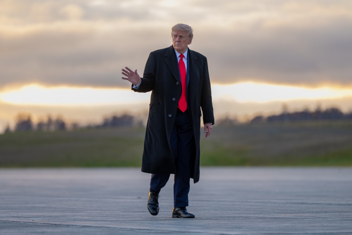 President Donald J. Trump disembarks Marine One and boards Air Force One at Joint Base Elmendorf-Richardson in Anchorage, Alaska, Tuesday, October 13, 2026, en route Harry Reid International Airport in Las Vegas, Nevada.  (Official White House Photo by Molly Riley)