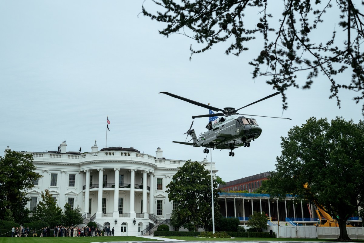 President Donald J. Trump departs the White House on board Marine One en route to Joint Base Andrews, Saturday, October 3, 2026. (Official White House Photo by Joyce N. Boghosian)