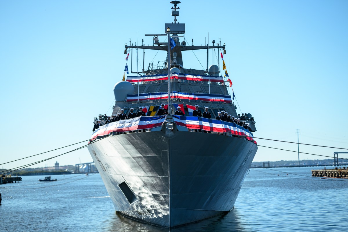 President Donald J. Trump delivers remarks on defense manufacturing investments by Anduril Industries to build a submarine and autonomous vessel shipyard at Sparrows Point, Baltimore, Maryland, Tuesday, October 6, 2026. (Official White House Photo by Daniel Torok)