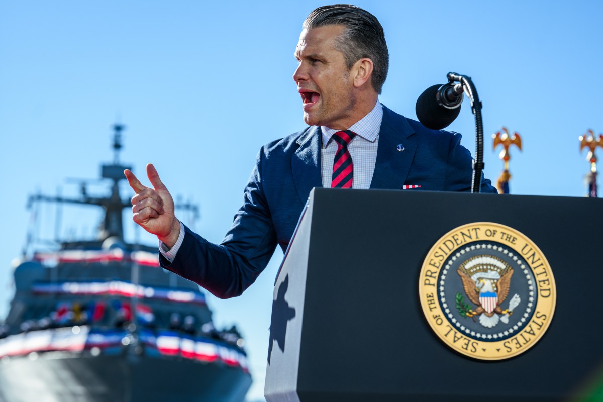 President Donald J. Trump delivers remarks on defense manufacturing investments by Anduril Industries to build a submarine and autonomous vessel shipyard at Sparrows Point, Baltimore, Maryland, Tuesday, October 6, 2026. (Official White House Photo by Daniel Torok)
