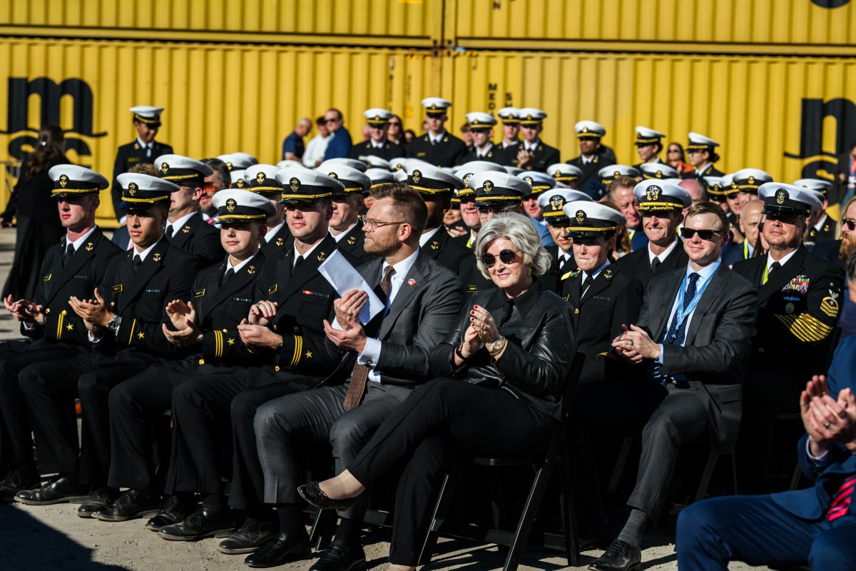 President Donald J. Trump delivers remarks on defense manufacturing investments by Anduril Industries to build a submarine and autonomous vessel shipyard at Sparrows Point, Baltimore, Maryland, Tuesday, October 6, 2026. (Official White House Photo by Daniel Torok)