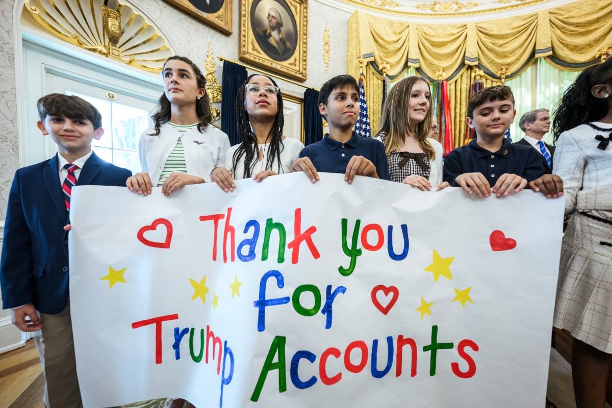 President Donald J. Trump makes an announcement on Trump Accounts in the Oval Office, Wednesday, October 7, 2026. (Official White House Photo by Joyce N. Boghosian)
